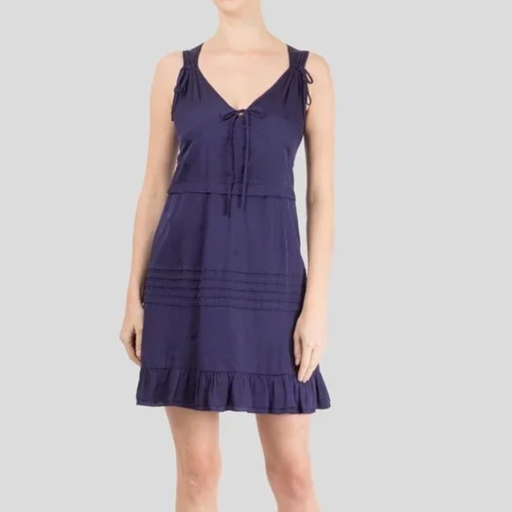 Marc by Marc Jacobs Silk Blend Sleeveless Mini Star Dot Print Ruffle Dress Sz 0